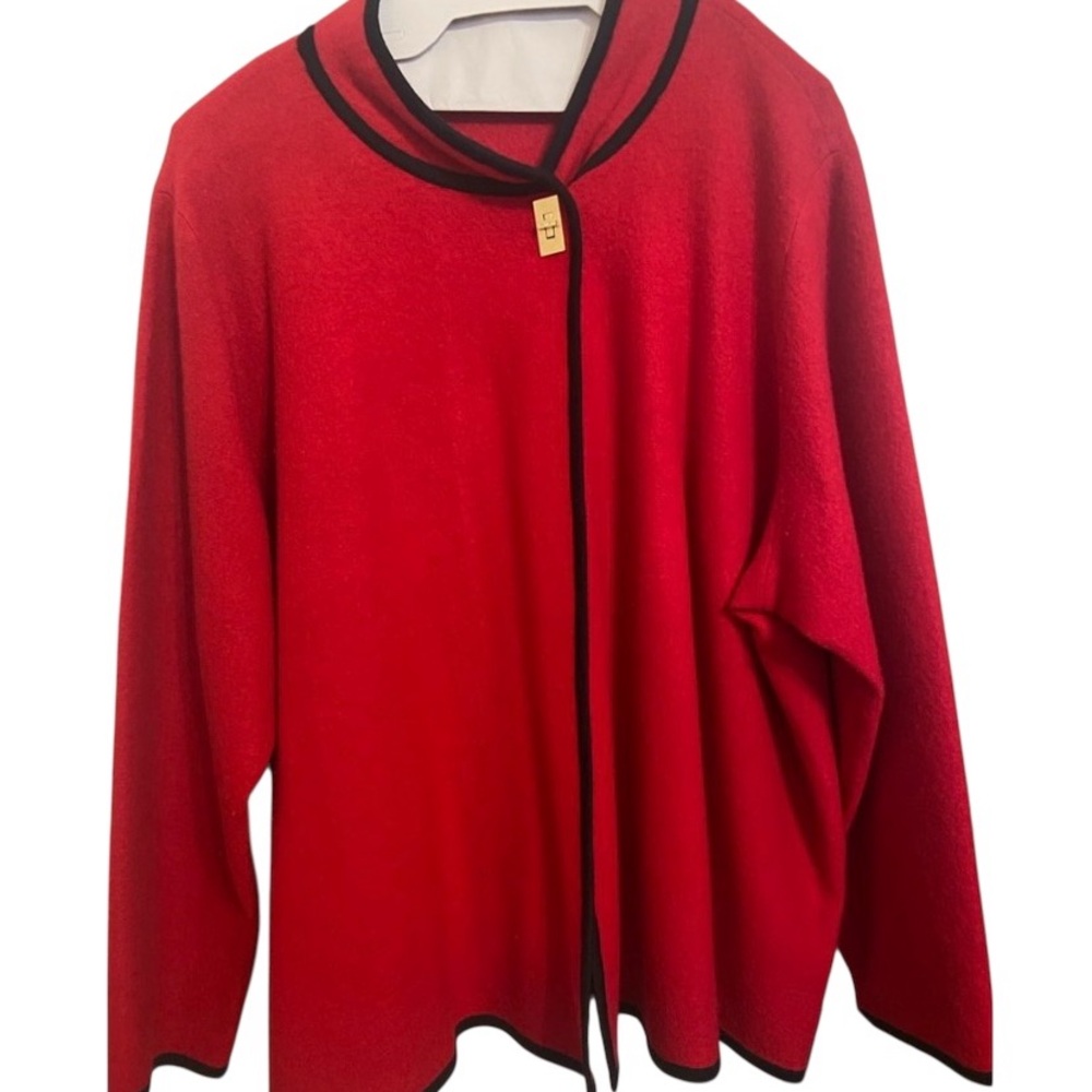 Calvin Klein Reduced $$ Button Cardigan with Black Trim